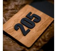 Personalized Acrylic Wooden House Number Sign - Modern 3D Address Plaque for Home, Office, Hotel, Apartment, Store - Custom Indoor & Outdoor House Number, Durable & Weather-Resistant