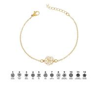 Personalized Birth Month Flower Bracelet - Custom 1-6 Birth Flowers Bracelet Dainty Adjustable Bracelets Gift for Her, Mom, Friend, Wedding Gifts for Bridesmaid Bride