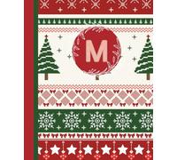 Personalized Christmas Notebook with Initial "M" Holiday Journal | Festive Lined Notebook: Monogrammed Initial M • Christmas Tree Cover • 110 College-Ruled Pages • Perfect Holiday Gift