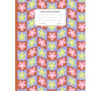 Personalized Composition Notebook For Girls: Pink and Yellow Flower Patterns Design, for College Students and Teachers, 8.5×11 College Ruled Paper