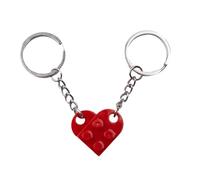 Personalized Couple Heart Keychain Set - Gift for Lovers, Friends, and Valentine's Day