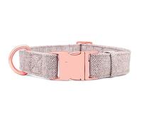 Personalized Dog Collar Nylon Dog Collar Engraved Name ID Adjustable for Small Medium Large Dog Chihuahua (Brown Collar Small)