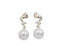 Personalized Geometric Imitation Pearl Stud Earrings, Modify Ear Lines, Suitable for Ladies' Daily, Party Occasions, Fashionable & Versatile, Full of Design Sense