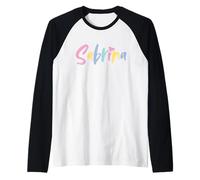 Personalized Name Sabrina I Love Sabrina Heart Camiseta Manga Raglan