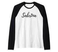 Personalized Name Sabrina I Love Sabrina Heart Camiseta Manga Raglan