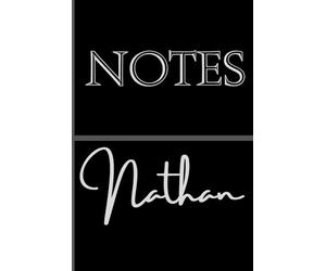 Personalized Notes Journal- Nathan: Unlock your creativity and stay organized with the perfect companion for all your thoughts, ideas, and plans-