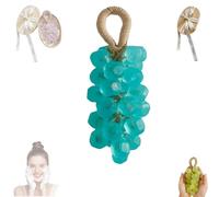 Personalized Original Handmade Crystal Grape Soap, 2026 New Grape Soap on a Rope, Handcrafted Grapes Cluster on a Rope, for Washing Hands and Fresh Air Men Women (Blue)