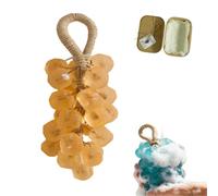 Personalized Original Handmade Crystal Grape Soap Gentle Cleaning Soap,Hanging Grape Soaps on a Rope,DIY Decorative Soaps Bars for Washing Hand,Bathing and Fresh Air (1, Osmanthus)