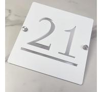 Personalized Outdoor House Number Sign - Custom 3D Acrylic Address Plaque with Floating Design - Waterproof Modern Door Number Plate for Wall, Fence, Gate, or Mailbox