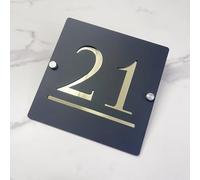 Personalized Outdoor House Number Sign - Custom Acrylic Floating Address Plaque - Modern Waterproof Door Number Plate for Home, Wall, Gate, or Mailbox - Weatherproof Home Sign