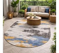 Personalized Rugs Oval Shape, Customized Art Deco Pattern, 4 x 6.5 ft,Multicolour 120 x 200 cm, Living Room Decorative Rug Home Decor Carpet Bedroom Aesthetic