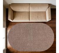 Personalized Rugs Oval Shape, Customized Photo/Text Pattern, 4 x 6.5 ft,brown 120 x 200 cm,Living Room Decorative Rug Home Decor Carpet Bedroom Aesthetic