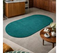 Personalized Rugs Oval Shape, Customized Photo/Text Pattern, 4 x 6.5 ft,Teal 120 x 200 cm,Living Room Decorative Rug Home Decor Carpet Bedroom Aesthetic