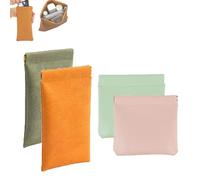 Personalized Snap Closure Leather Organizer Pouch, Portable Pocket Cosmetic Bag Waterproof, 4 Colors Soft Leather Sunglasses Storage Bag (F,7.08 * 3.54in)