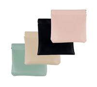 Personalized Snap Closure Leather Organizer Pouch, Portable Pocket Cosmetic Bag Waterproof, 4 Colors Soft Leather Sunglasses Storage Bag (B,7.08 * 3.54in)