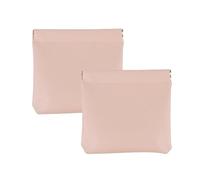 Personalized Snap Closure Leather Organizer Pouch, Small Purse Pouches for Inside Purse, Magnetic Cosmetic Pouch, Self-Closing Pocket Bag for Sunglasses, Multiple (2pcs-A)