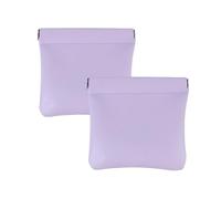 Personalized Snap Closure Leather Organizer Pouch, Small Purse Pouches for Inside Purse, Magnetic Cosmetic Pouch, Self-Closing Pocket Bag for Sunglasses, Multiple (2pcs-I)