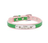 Personalized Tag Pet Dog Collar For Small Medium Large Dogs Custom ID Nameplate Soft Leather Puppy Cat Dog Collar(3,2)
