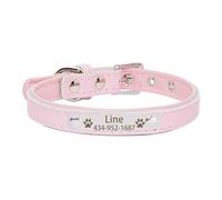 Personalized Tag Pet Dog Collar For Small Medium Large Dogs Custom ID Nameplate Soft Leather Puppy Cat Dog Collar(7,2)