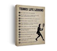 Personalized Tennis Gift Idea - Custom Name & Number Canvas Art, For Coach, Player, Friend, Retirement or Season End Award, Sports Wall Decor(Unframed,08x12inch(20x30cm))