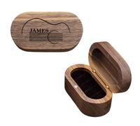 Personalized Wood Guitar Pick, Engraved Guitar Picks Holder, Customized Gift for Him, Dad, Teachers, Boyfriend, Guitarist, Christmas, Birthday (Only One Box)