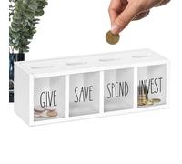 Personalized Wooden Money Bank, Funny Cash Storage Box Feature, Creative Savings Organizer Secure, Tabletop Coin Holder Set, Kids Money Bank with Fun Style, Bedroom School Use for Saving Cash