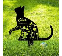 Personalizzata per Animali Domestici Decorazioni per Tombe per Animali Graves Cimitero Decorazioni Metallo per Tomba di gatto Marcatore della tomba dell'animale Lapidi Commemorative In Metallo