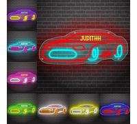 Personalzied - Letrero de neón para decoración de pared, letrero de neón LED de neón para coche, letrero de luces de neón para automóvil, letrero iluminado para dormitorio de niños, sala de juegos,