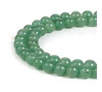 Personas de aventurina verde natural de 8 mm cuentas de piedra preciosa redonda para hacer joyas (47-50pcs/hilo)