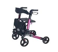 Personas Mayores con Ruedas .99 Peso Ligero Vertical .99, Viaje Plegable .99 con Ruedas y Asiento, Ayuda Médica para Movilidad para Caminar de Altura Ajustable para Adultos Mayores Mayores - Fácil de