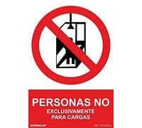 PERSONAS NO, Exclusivamente para cargas, señal de prohibición SEKURECO