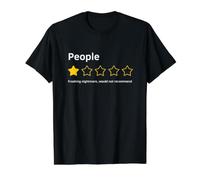 Personas Una Estrella Pesadilla Total no recomendaría Divertido Camiseta gráfica económica, Hombre, Negro, L