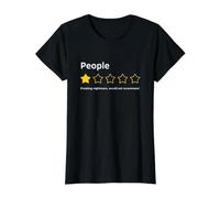 Personas Una Estrella Pesadilla Total no recomendaría Divertido Camiseta gráfica económica, Mujer, Negro, XL
