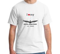 Personnalise Goldwing 1800 Homme Moto Men's T-Shirt Summer Fashion Crew Neck Tees Cotton Short Sleeve Tops White M