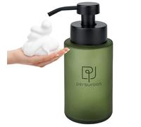 Persouras Dispensador de jabón de Espuma para baño de 12 onzas con Bomba de Acero Inoxidable 316, dispensador de jabón de Espuma esmerilada para Cocina, Botella de Espuma Moderna Recargable,
