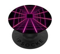 Perspectiva del túnel de Rejilla Violeta Diseño futurista PopSockets PopGrip Adhesivo