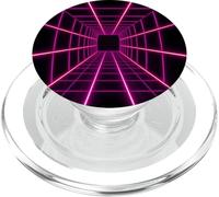 Perspectiva del túnel de Rejilla Violeta Diseño futurista PopSockets PopGrip para MagSafe