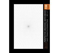 Perspective Drawing Sketchbook: 1-Point Perspective Grid Graph Paper for Beginners and Advanced Users 8.5" x 11" (Perspective Grid Sketchbook)