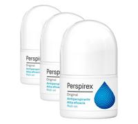 Perspirex ® | Original | Desodorante Antitranspirante Axilas Roll On para una protección y frescura anti sudor de hasta 5 días | 20 ml (Paquete de 3)