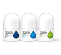 Perspirex ® | Pack Antitranspirante Roll-On Completo - Comfort + Original + Strong - Control Sudoración Axilas hasta 3-5 Días - Piel Sensible y Sudoración Intensa - Tratamiento Progresivo | 20 Ml x 3
