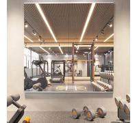 pertetey Espejo de gimnasio en casa, 56 x 16 pulgadas cada uno, 2 unidades, espejo grande para ejercicio, espejo de cuerpo completo sin marco, vidrio templado, montado en la pared para gimnasio, yoga,