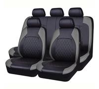 PERTID 9 Piezas Cuero Fundas Asientos Coche para Land Ro-Ver Freelander 2001-2002, Cubreasientos Asiento Protectores Impermeables Juegos Accesorios,D/Grey
