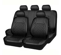 PERTID 9 Piezas Cuero Fundas Asientos Coche para NIS-San X-Trail T31 2007-2014, Cubreasientos Asiento Protectores Impermeables Juegos Accesorios,B/Black