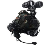 PERTID Conjunto De Casco Táctico De Airsoft Rápido con Auriculares Y Gafas Tácticas Y Pantalla Facial Y Modelo Prismáticos para Paintball Militar Deportes Aire Libre CS Juego Tiroteo