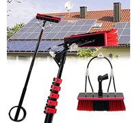 Pértiga de Limpieza de Ventanas de 3,6 a 10,8 m con Sistema de alimentación de Agua, Kit con Cepillo telescópico, rasqueta Extensible, Limpiador de techos, Vidrio y Panel