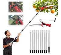 Pertiga Telescopica Podar,Sierra Podar,Sierras De Poste Para Podar Árboles 82-448cm,Tijeras De Podar Telescópicas Oja De Acero Afilada y Tijeras,Regulable En Altura,Para Esquilar En El Jardín(Negro)