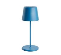 Pertrix Lámpara LED para mesa de jardín, color azul, intensidad regulable, IP65, sin cable, para interior y exterior, 2700-3000 K, 280 mm de alto, lámpara de mesa redonda, mesa de comedor, moderna