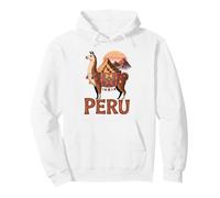 Perú, Diversión Festiva Llama Machu Picchu Andes Montaña Atardecer Sudadera con Capucha