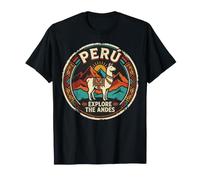Peru explora los Andes Llama Travel Vintage Camiseta