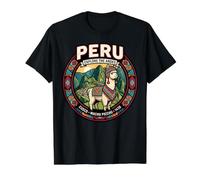 Perú Explore The Andes Travel Llama Camiseta gráfica económica, Hombre, Negro, XL